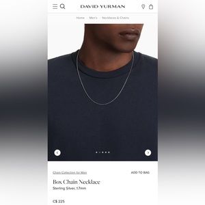 David Yurman necklace 18”